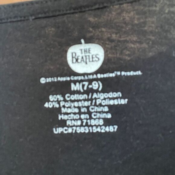 Vintage Official Beatles Crop Long Sleeve Soft Shirt - Picture 4 of 5